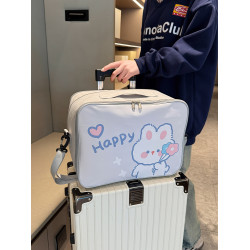 2025秋冬新款大容量短途旅行包可套拉桿箱手提出差卡通行李附加包