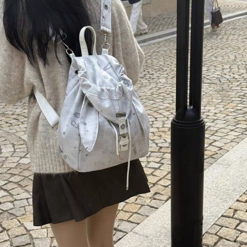 包包女款雙肩包韓國小衆ins兔子學院風高級感通勤可愛斜背三用包