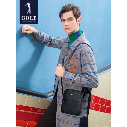 GOLF新款單肩包男士大容量休閒斜後後背包牛津帆布商務挎包潮流小後後背包