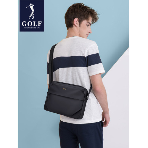 GOLF新款單肩包男士大容量休閒斜後後背包牛津帆布商務挎包潮流小後後背包