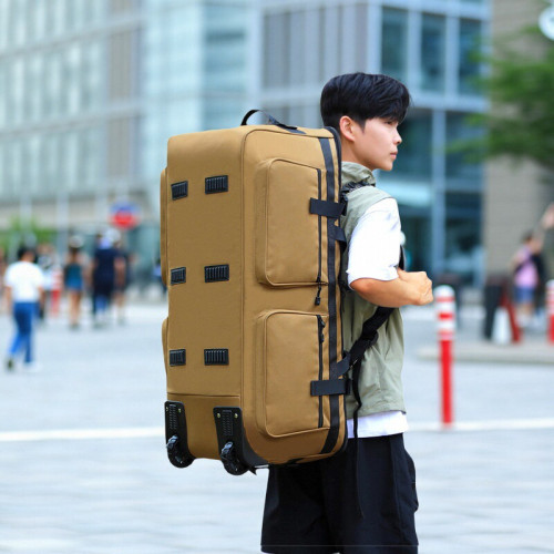 學生住校行李包大容量超大帶輪旅行包航空托運行李袋折曡收納後後背包