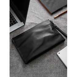 澳懿男士手包新款真皮手拿包頭層羊皮商務高級手機包信封手抓包潮