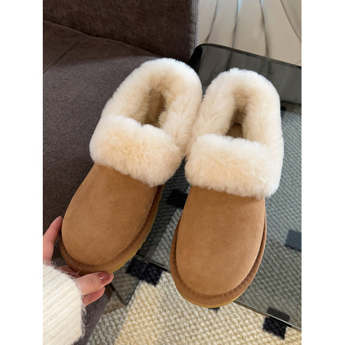 東北短靴雪地靴女冬皮毛一體2026年新款一腳蹬懶人毛毛鞋加絨棉鞋