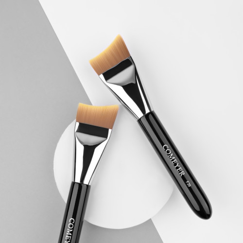 COMEYER/可魅兒月牙粉底刷弧形一字型刷超薄服帖不吃粉無痕化妝刷