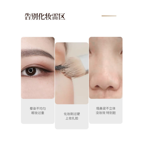 愛物極物眼影刷扁頭中小號一支鋪色刷動物毛細節遮瑕三件套暈染刷