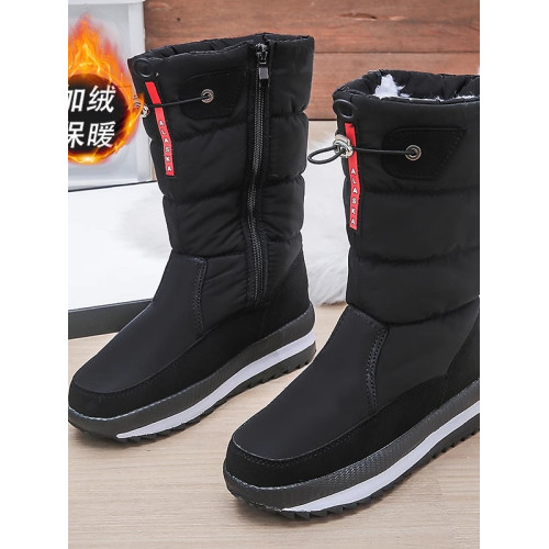 冬季保暖雪地靴女加絨加厚防滑棉鞋厚底防水防寒軟底棉靴長筒戶外