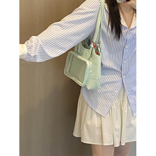 錢一波痛包｜原創新款薄荷綠色單肩包10cm娃包小食量穀子可愛日常