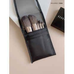 可攜式款5支羊毛化妝刷套裝小號動物毛腮紅刷超軟彩妝工具配收納包