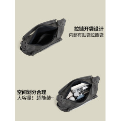 都淘日系牛仔紋托特痛包女二次元透明吧唧娃包日常通勤單肩斜後後背包