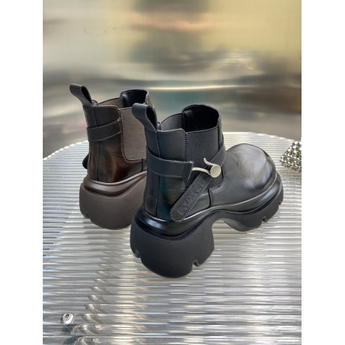 【斷碼清版】2026秋冬季新款真皮厚底復古英倫風菸筒靴短靴子女鞋