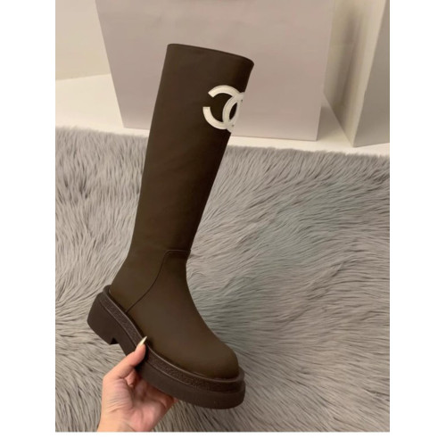 2025秋季新款小香風長靴女厚底顯瘦長筒靴不過膝騎士靴高筒時裝靴