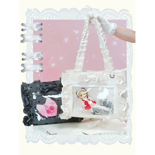 LOLA DESIGN木耳邊大食量痛包 上班痛大容量上課電腦單肩吧唧娃包