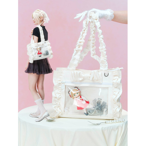 LOLA DESIGN木耳邊大食量痛包 上班痛大容量上課電腦單肩吧唧娃包