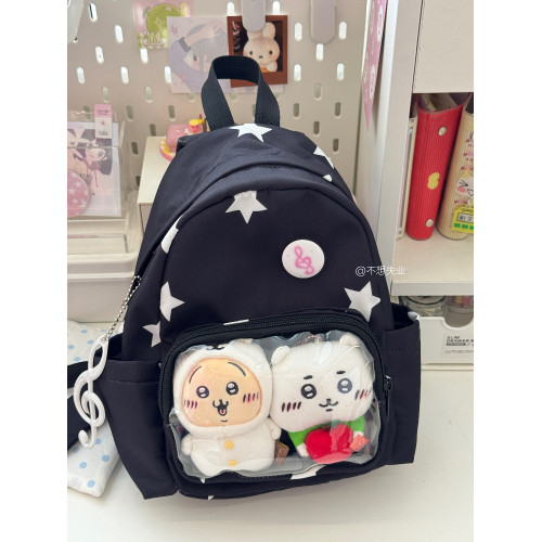 不想失業mini星星痛包雙肩後後背包古早味小食量後後背包百搭日系學生書包 不想失業mini星星痛包雙肩後後背包古早味小食量後後背包百搭日系學生書包