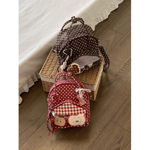 錢一波痛包｜新年禮物波點迷你趣味房子雙肩10cm娃包小食量二次元