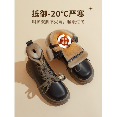 雪地靴女款2026新款秋冬季加絨加厚馬丁靴厚底短靴子防滑東北棉鞋