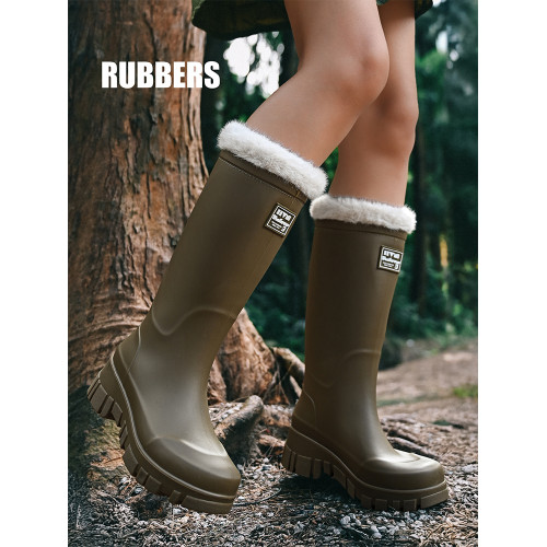 2026新款雨鞋女款成人水鞋雪地雨靴膠鞋防水防滑時尚加絨保暖冬季