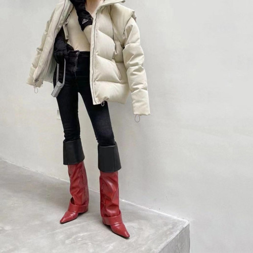 龐克瘦瘦靴2025新款尖頭時尚時裝靴歐美騎士炸街過膝長筒靴女 龐克瘦瘦靴2025新款尖頭時尚時裝靴歐美騎士炸街過膝長筒靴女