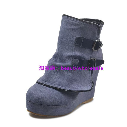 Leather Wedge Plus Size WomenShoes Leather Boots Leather Wedge Plus Size WomenShoes Leather Boots