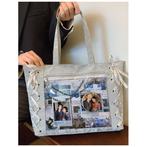 白月梵星白鹿敖瑞鵬明星周邊卡片徽章絲帶痛包單肩包學生通勤百搭 白月梵星白鹿敖瑞鵬明星周邊卡片徽章絲帶痛包單肩包學生通勤百搭