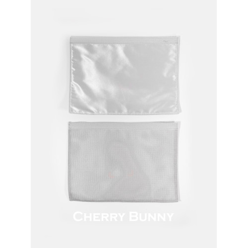 【微瑕特價不退換，介意慎拍】櫻桃兔CherryBunny 緞面 星光銀