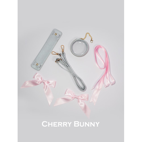 【微瑕特價不退換，介意慎拍】櫻桃兔CherryBunny 緞面 星光銀