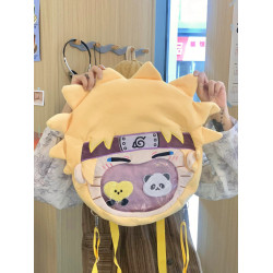 可愛大嘴巴痛包鳴人佐助雙肩包日系二次元後後背包學生書包斜後後背包禮物