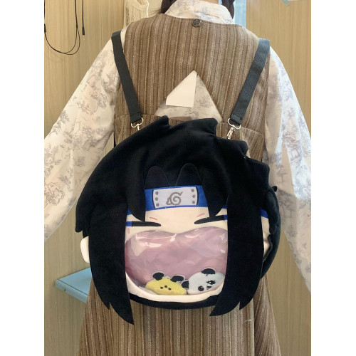 可愛大嘴巴痛包鳴人佐助雙肩包日系二次元後後背包學生書包斜後後背包禮物