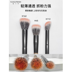 點彩刷腮紅刷散粉刷高光刷平頭不掉毛K162大小號羊毛化妝刷魅卡秀
