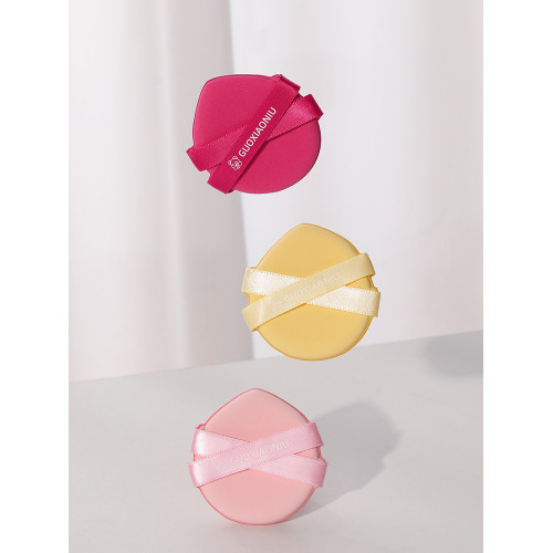 郭小妞黃油雙絲帶氣墊粉撲粉底液專用乾濕兩用工具遇水變大工具