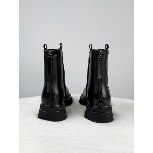 後拉鍊菸筒馬丁棉靴女厚底加絨加厚防寒保暖大棉鞋冬季防滑雪地靴