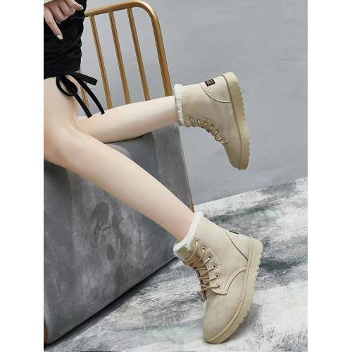 雪地靴女2026秋冬季新款大碼棉鞋子加絨加厚百搭保暖靴子女款冬天