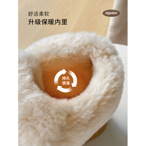 毛毛雪地靴女款2025新款冬季加絨加厚短靴防滑厚底可繙折東北棉鞋 毛毛雪地靴女款2025新款冬季加絨加厚短靴防滑厚底可繙折東北棉鞋