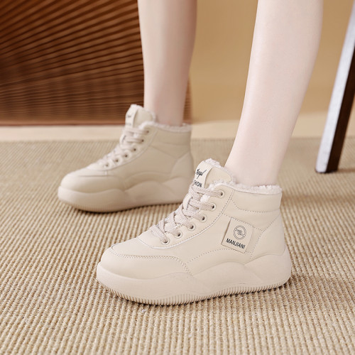 東北雪地靴女2025冬季新款加絨保暖防滑短靴厚底抗寒高幫大棉鞋子