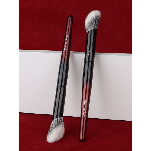 魅女郎硃釉N12腮紅刷斜坡型點彩刷細光鋒羊毛修容刷一支裝化妝刷