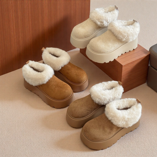 厚底增高加絨保暖勃肯鞋低幫雪地靴女鞋子2026新款冬季毛毛鞋棉鞋 厚底增高加絨保暖勃肯鞋低幫雪地靴女鞋子2026新款冬季毛毛鞋棉鞋