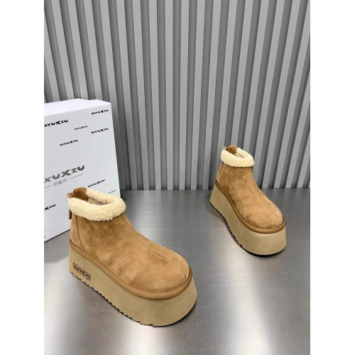 歐洲站爆款厚底雪地靴女款2025新款加絨加厚小個子增高勃肯棉鞋子