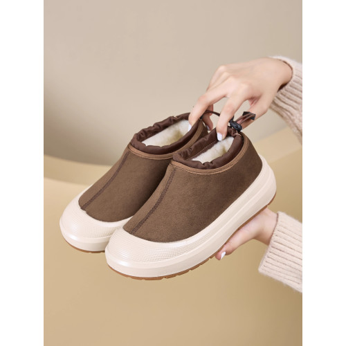 【男女同款】綿羊毛女棉鞋2025新款加絨雪地靴保暖厚底增高短靴