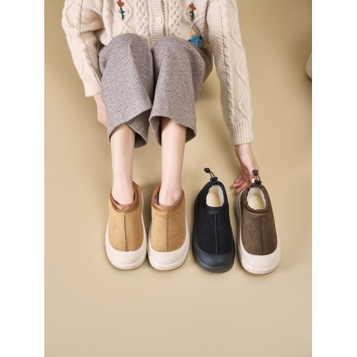 【男女同款】綿羊毛女棉鞋2025新款加絨雪地靴保暖厚底增高短靴