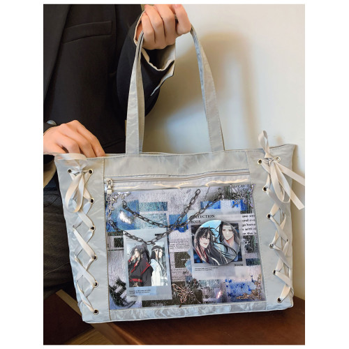 魔道祖師魏無羨藍忘機吧唧穀子痛包單肩包大容量二次元學生通勤包