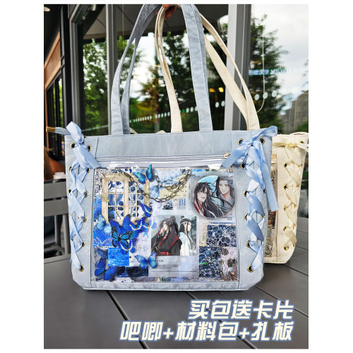 魔道祖師魏無羨藍忘機吧唧穀子痛包單肩包大容量二次元學生通勤包
