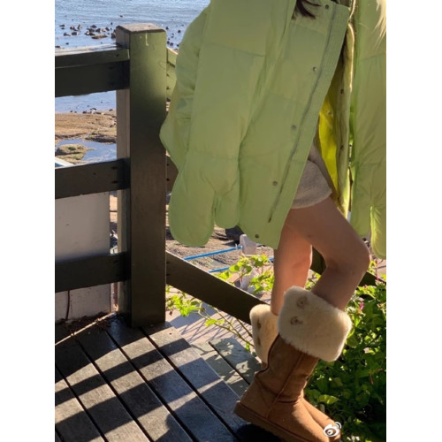 MaxFax長筒雪地靴女2024新款加絨加厚東北棉鞋厚底兩穿過膝長靴冬