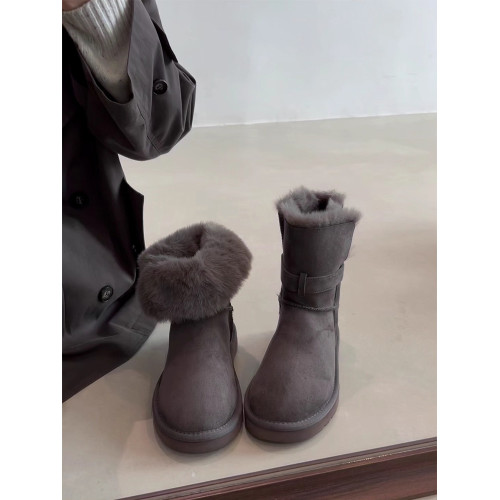 繙邊雪地靴女款2026冬季新款加絨加厚保暖短筒防滑毛毛靴百搭棉鞋