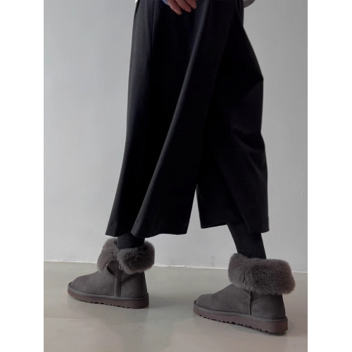 繙邊雪地靴女款2026冬季新款加絨加厚保暖短筒防滑毛毛靴百搭棉鞋