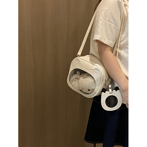 錢一波痛包｜可愛貓咪10cm橫版娃包內置小食量日常通勤單肩斜後後背包