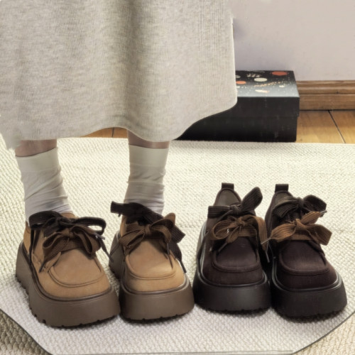 復古可愛蝴蝶結加絨勃肯鞋女2026冬新款厚底增高保暖毛毛鞋雪地靴 復古可愛蝴蝶結加絨勃肯鞋女2026冬新款厚底增高保暖毛毛鞋雪地靴