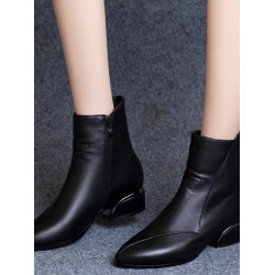 品牌撤櫃真皮短靴女2026新款馬丁靴春秋單靴軟底秋冬棉鞋中筒靴子