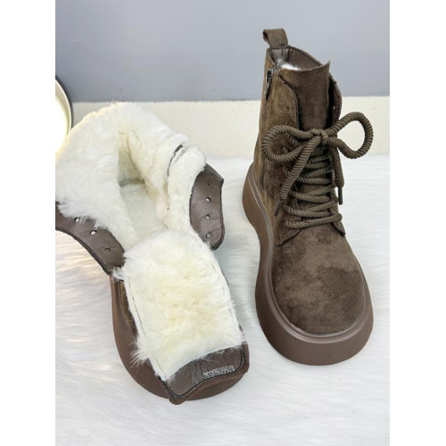 爆款羊毛靴女冬季加厚保暖厚底雪地靴2024新款抗寒大棉鞋馬丁靴