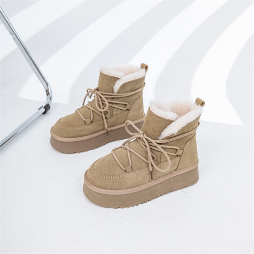 真皮雪地靴女2024新款東北厚底厚絨保暖洋氣百搭戶外加厚雪地棉 真皮雪地靴女2024新款東北厚底厚絨保暖洋氣百搭戶外加厚雪地棉