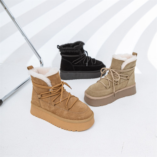 真皮雪地靴女2024新款東北厚底厚絨保暖洋氣百搭戶外加厚雪地棉 真皮雪地靴女2024新款東北厚底厚絨保暖洋氣百搭戶外加厚雪地棉